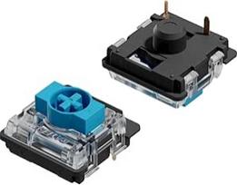 Gateron ks-27 žemo profilio klavišų jungikliai mechaninėms žaidimų klaviatūroms | montuojami ant plokštės (Gateron Blue, 90 vnt.)