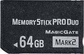 Greita 64GB "Memeory Stick Pro Duo" (Mark2) PSP atminties kortelė, suderinama su "Sony PSP1000 2000 3000" fotoaparato atminties kortele
