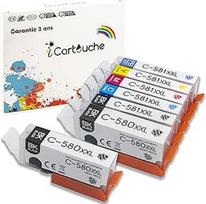 icartouche rašalo kasetė, suderinama su Canon PGI-580 XXL CLI-581 XXL (2BK 1PBK 1C 1M 1Y 1PB) Pixma TS6350 TS6351 TS8150 TS8151 TS8152 TS8250 TS8251 TS8252 TS8350 TS8350 TS8355 0 835 1 TS8352 TS9150