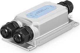 IP67 lauko Gigabitinis PoE perdavimo jungiklis, 1 PoE įėjimas ir 2 PoE išėjimai, IEEE802.3af/at/bt PoE maitinimas 90W, 10/100/1000Mbps Ethernet, montavimas ant sienos, atsparus vandeniui, Plug and Play