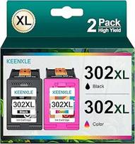 KEENKLE 302 spausdintuvo kasetės, skirtos HP 302 spausdintuvo kasetės 302 XL juodos ir 302 XL spalvotos, skirtos HP Envy 4525 4520 4527 4524 OfficeJet 3831 5230 3830 5220 4655 3835 3834 Deskjet 3630 3636 2130 3639