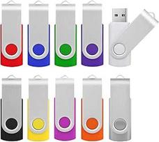 KOOTION USB atmintinės 16GB Pakuotė iš 10 USB 3.0 atmintinių 10 spalvotų duomenų lazdelių rinkinys 10 vienetų atmintinės metalinės 16G nykščio disko USB atmintinės 16GB atmintinės 16Gb atmintinės USB atmintinės