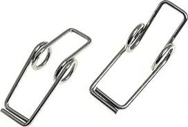 Maža sukimo spyruoklė, 2 vienetų sukimo spyruoklė, plienas, dviguba sukimo spyruoklė, 2 mm vielos skersmuo, pasidaryk pats (spalva: metalinė, dydis: 2 x 16,5 mm) (spalva: metalinė, dydis: 2,5 x 14 mm) (spalva: metalinė) (spalva: metalinė)