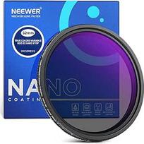 NEEWER 62 mm True Colors Hard Stop kintamas ND filtras ND2-32 (1-5 sustojimai) Riboto pilko filtro priedai, daugiasluoksnis dengtas optinis HD stiklas / be X kryžiaus / aliuminio rėmo / atsparus vandeniui / įbrėžimams