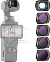 NEEWER ND/PL filtrų rinkinys (4 pakuotės) ir 0,75X plačiakampio objektyvas, suderinamas su DJI Osmo Pocket 3 Creator Combo priedais, ND8/PL ND16/PL ND32/PL ND64/PL poliarizacinis filtras ND CPL su ekrano apsauga