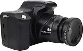 Nešiojamas skaitmeninis fotoaparatas, 3,0 colių LCD ekranas su 18x priartinimu, HD SLR fotoaparatas su dideliu židinio nuotoliu, palaiko 24 MP nuotraukų fotografavimą, įmontuota blykstė / mikrofonas (standartinis + plačiakampis objektyvas)
