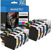 NINETEC LC422XL LC-422XLVAL Daugkartinės pakuotės spausdintuvų kasetės, suderinamos su Brother LC-422XL LC422 422 XL, skirtos Brother MFC-J5340DW MFC-J5345DW MFC-J5740DW MFC-J6940DW MFC-J6540DW Pakuotė po 8 vnt.