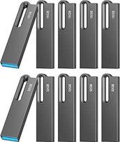 Pakuotė 10 USB atminties kortelių 32GB Flash Drive 3.0 Sticks Memory Stick 3.0 High Speed USB 32GB Metal Waterproof Flash Memory Sticks Drive for iOS Android Windows Linux Pad Laptop Black
