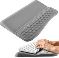 Riešo atrama klaviatūrai, riešo atrama klaviatūros delnų atramai, ergonomiška, atminties putų neslystanti klaviatūros atrama, patogi klaviatūros riešo atrama kompiuteriui, rašymui, biurui, darbui, namams, žaidimams (pelenai)