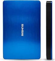 SUHSAI 500GB išorinis kietasis diskas USB 3.0 Lengvas atsarginės kopijos ir saugojimo kietasis diskas Nešiojamasis žaidimų kietasis diskas Išplėsta talpykla HDD, skirtas žaidimų nešiojamajam kompiuteriui "Mac Desktop" - mėlynas
