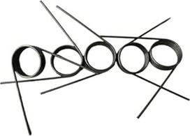 Torsioninės spyruoklės, 10 vnt., 0,4 mm vielos skersmens, 3 mm išorinis skersmuo, 5 posūkiai, 90° kampas (0,4 mm x 3 mm x 5 posūkiai x 90°)