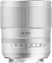 TTARTISAN AF 75mm F2 sidabrinis automatinio fokusavimo pilno kadro portretinis objektyvas, skirtas "Sony E