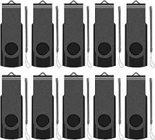 USB atmintinė 16GB, 10 vnt., "Memory Stick", USB 2.0 atmintinė (juoda)