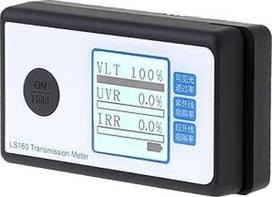UV matuoklis Tint Meter 160, nešiojamasis saulės spindulių juostos pralaidumo matuoklis, langų tamsinimo testas, UV IR slopinimas, regimosios šviesos pralaidumas, greitas matavimo greitis