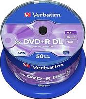 Verbatim 43758 DVD+R 8x DL Matt Silver 50 vnt.