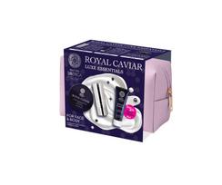 Veido ir kūno rinkinys Natura Siberica Royal Caviar Luxe Essentials aakių padeliai 60 vnt, paakių serumas 15 ml, kūno kremas 30 ml