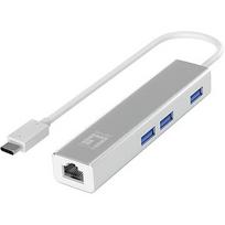 Level One LevelOne Adapter USB-C -> GBit-LAN + USB3.0-Hub USB-0504 V4