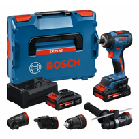 BOSCH EXPERT EXSR18V-90FC gręžtuvas - suktuvas + 4 adapteriai 2x4 Ah L-Boxx