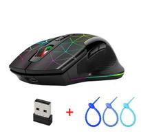 RGB žaidimų pelė, belaidė, 7 spalvos + užtrauktukai laidams 3vnt.