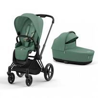 Vežimėlis Cybex Priam V4 LEAF GREEN Frame Black Matt 3in1