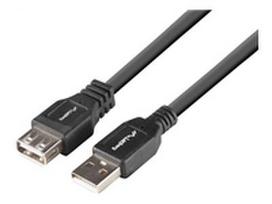LANBERG CA-USBE-15CU-0018-BK extension cable USB 2.0 AM-AF 1.8m black
