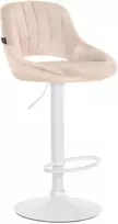 Baro kėdė "Milet velvet" balta
