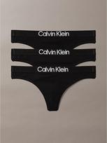 CALVIN KLEIN Moteriškos kelnaitės su juostele, 3 vnt. THONG