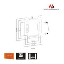 Maclean MC-596 monitoriaus laikiklis iki 27" 20kg VESA 75x75, 100x100