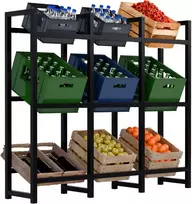 9 vietų gėrimų dėžių stovas Stack