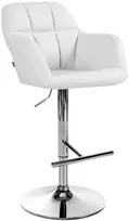 Baro kėdė "Natoma", odos imitacija, chromas