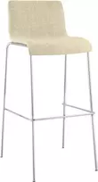 Baro kėdė "Hoover" audinys 4 pėdų chromo rėmas