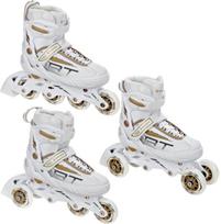 Reguliuojamo dydžio riedučiai Raven Profession 3in1 White/Gold