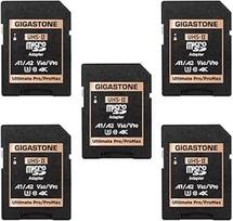 "Gigastone" UHS-II "MicroSD" į UHS-II SD atminties kortelės adapteris, "Camera Ultimate UHS-II" adapteris - 5 vnt.