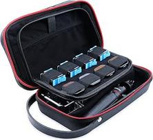 "Gopro 10/9 Carrying Case", nešiojamasis neperšlampamas kelioninis krepšys, reguliuojama erdvė, skirtas "GoPro Hero 10 9 8 7 6 5 Xiaomi Yi DJI Osmo" veiksmų priedams, juodas, kišeninis organizatorius