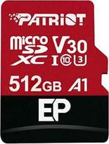 "Patriot" 512GB A1 V30 Micro SD kortelė "Android" telefonams ir planšetiniams kompiuteriams, 4K vaizdo įrašymas