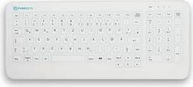 "Purekeys" - profesionali medicininė higiena, saugos klasė IP 66 - QWERTZ klaviatūra - 2015 m. geriausioji - greitam, higieniškam valymui tarp atskirų dalių, skirta naudoti su visomis standartinėmis dezinfekavimo priemonėmis medicinos praktikoje, odontolo