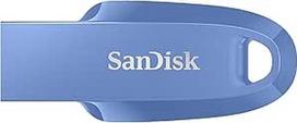 "SanDisk Ultra Curve 3.2" 256GB "Flash" diskas (iki 100MB/s skaitymo greitis, "RescuePRO Deluxe" programinė įranga, raktų pakabukas), mėlynas