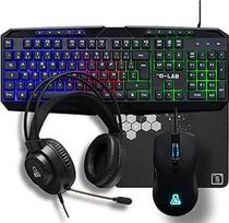 "The G-Lab" - "Combo Sodium" - žaidimų klaviatūra 4 viename - AZERTY USB RGB žaidimų klaviatūra, 19 antigoistinių klavišų, žaidimų pelė, 6400 DPI, žaidimų ausinės ir pelės kilimėlis - PC/PS4/PS5/Xbox