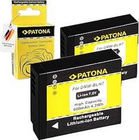 2x baterija DMW-BLH7 / DMW-BLH7E, skirta "Panasonic Lumix DMC-GM1" [Li-Ion - 600 mAh - 7,2 V]