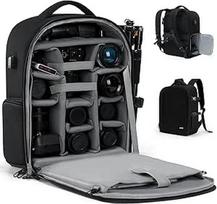CADeN Professional Trolley Large Camera Backpack Bag for DSLR/SLR Mirrorless Camera Vandeniui atsparus fotoaparato dėklas, suderinamas su "Sony Canon Nikon" fotoaparatu ir objektyvo trikojo priedais, 2.0 XL, juodas