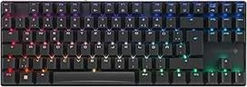 CHERRY MX 8.2 TKL belaidė žaidimų klaviatūra be skaičių klaviatūros, vokiškas išdėstymas (QWERTZ), "Bluetooth", 2,4 GHz ir laidas, MX2A raudoni jungikliai, juoda