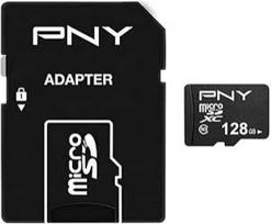 PNY Performance Plus 128GB microSDXC atminties kortelė + SD adapteris 10 klasės