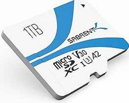 SABRENT Micro SD kortelė 1TB V30, SD kortelė UHS-I A2, atminties kortelė MicroSDXC, 10 klasės, U3, Full HD ir 8K UHD kortelė, iki 100MB/s (SD-MQ30-1TB)