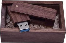 USB atmintinės 16GB / 32GB / 64GB / 128GB Medinė USB atmintinė USB atmintinė USB Flash Drive Wood USB 3.0 Thumb Drive su medine dėžute (32GB, karbonizuota mediena)