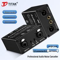 2-Channel XLR RCA Audio Noise Filter - Professional Passive Isolator for Live Streaming TITAK