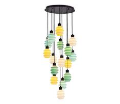 LED pakabinama liustra ant laido CACTUS 16xLED/3,12W/230V 3000K žalia/geltona/balta