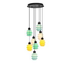LED liustra ant laido CACTUS 8xLED/2,8W/230V 3000K žalia/geltona/balta