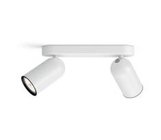 Philips - LED RGBW dimeriuojamas taškinis šviestuvas PONGEE 2xGU10/4,8W/230V baltas + nuotolinis pultas