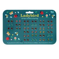 Rex lipnūs auskarai vaikams „Ladybird“ (30 porų)