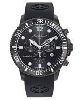 „Mathey-Tissot Lagoon“ chronografo silicio dirželis juodas kvarcinis ciferblatas H123CHLNN 100M vyriškas laikrodis juoda